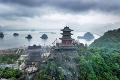 Đại lễ Phật đản Liên hợp quốc 2019 lần thứ 16 diễn ra tại Trung tâm Văn hóa Phật giáo Tam Chúc, huyện Kim Bảng, tỉnh Hà Nam. (Ảnh: Trọng Đạt/TTXVN)