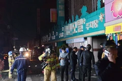 Hiện trường vụ hỏa hoạn. (Nguồn: Yonhap)
