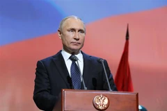 Tổng thống Nga Vladimir Putin phát biểu tại một lễ kỷ niệm ở St Petersburg, Nga, ngày 27/1. (Ảnh: AFP/TTXVN)