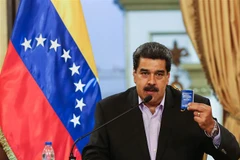 Tổng thống Venezuela Nicolas Maduro tại cuộc họp ở Caracas. (Ảnh: AFP/TTXVN)