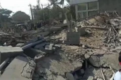 Hiện trường vụ sập nhà. (Nguồn: huffingtonpost.in)