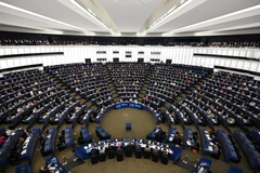 Toàn cảnh phiên họp Nghị viện châu Âu (EP) tại Strasbourg, miền đông nước Pháp, ngày 17/9/2019. (Ảnh: AFP/ TTXVN)