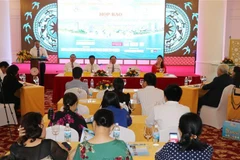 Quang cảnh buổi họp báo. (Ảnh: Tiên Minh/TTXVN)