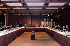 Thủ tướng Nguyễn Xuân Phúc dự Tọa đàm với các doanh nghiệp hàng đầu của Hàn Quốc sáng 28/11/2019. (Ảnh: Thống Nhất/TTXVN)