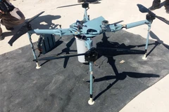 Máy bay không người lái bị lực lượng phòng không Syria bắn hạ tại tỉnh miền Nam Quneitra ngày 21/9. (Ảnh: AFP/TTXVN)