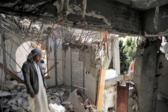 Cảnh đổ nát do xung đột tại Sanaa, Yemen ngày 8/12/2018. (Ảnh: THX/TTXVN)