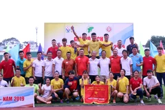 Đoàn Quân đội giành ngôi nhất toàn đoàn tại Giải vô địch điền kinh quốc gia năm 2019. (Ảnh: Tiến Lực/TTXVN)
