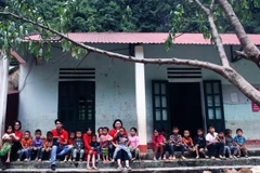 Điểm trường Sảng Pả của Trường Tiểu học Phố Cáo, huyện Đồng Văn, tỉnh Hà Giang. (Ảnh: Trần Quang Vinh/TTXVN)