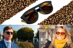 Kính râm làm từ bã càphê tỏa hương thơm nồng nàn. (Nguồn: OCHIS)