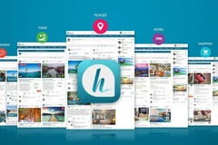 Quang cảnh buổi ra mắt Mạng xã hội du lịch Hahalolo của startup Việt. (Ảnh: Tiến Lực/TTXVN)