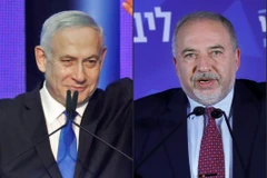 Lãnh đạo đảng Likud, Thủ tướng Israel Benjamin Netanyahu (trái), lãnh đạo đảng Xanh-Trắng Benny Gantz. (Ảnh: AFP/TTXVN)