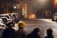 Hiện trường vụ nổ tại Londonderry, Bắc Ireland ngày 19/1. (Nguồn: Telegraph)