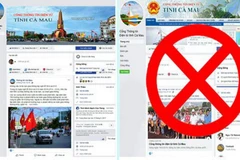 Trang fanpage (phải), mạo danh Cổng thông tin điện tử tỉnh Cà Mau (trái). (Nguồn: cand.com.vn)