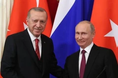 Tổng thống Thổ Nhĩ Kỳ Tayyip Erdogan và người đồng cấp Nga Vladimir Putin. (Nguồn: anews.com.tr)