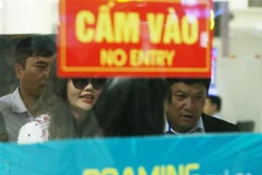 Đoàn Thị Hương tại sân bay Quốc tế Nội Bài, Hà Nội. (Ảnh: Lâm Khánh/TTXVN)