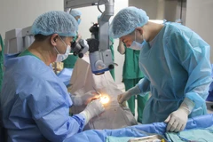 Một ca phẫu thuật mắt. (Ảnh: Đồng Thú/TTXVN)