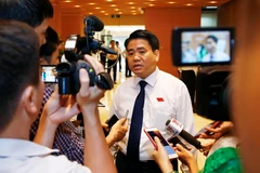  Chủ tịch Ủy ban Nhân dân thành phố Hà Nội Nguyễn Đức Chung. (Ảnh: Lâm Khánh/TTXVN)