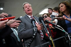 Thượng nghị sĩ Lindsey Graham phát biểu với báo giới tại Washington, DC., ngày 21/5/2019. (Ảnh: AFP/TTXVN)