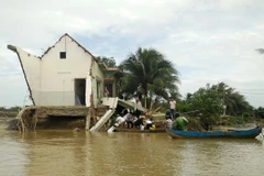 Mưa lũ tại Bình Định cuối năm 2016. (Ảnh: Nguyên Linh/TTXVN)