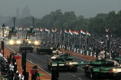 Binh sỹ Ấn Độ tại lễ diễu binh ở New Delhi. (Nguồn: EPA/TTXVN)