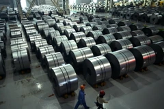 Một nhà máy sản xuất thép của Trung Quốc ở Hàm Đan, tỉnh Hà Bắc, miền bắc Trung Quốc ngày 21/4. (Nguồn: AFP/TTXVN)