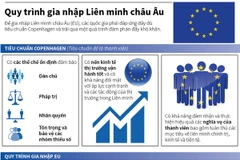 [Infographics] Quy trình, tiêu chuẩn gia nhập Liên minh châu Âu