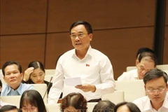 Đại biểu Mai Sỹ Diến (Đoàn đại biểu Quốc hội tỉnh Thanh Hóa) phát biểu. (Nguồn ảnh: TTXVN)