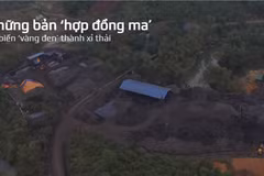 Một khu xưởng tập kết, tuyển xít than của doanh nghiệp tư nhân bên ngoài Mỏ than Phấn Mễ. (Ảnh: P.V/Vietnam+)