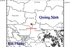 Bản đồ chấn tâm động đất. (Nguồn: Viện VLĐC)