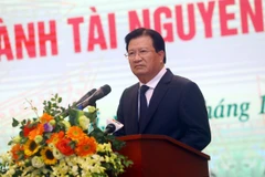 Phó Thủ tướng Chính phủ Trịnh Đình Dũng phát biểu tại Hội nghị. (Nguồn ảnh: TTXVN)