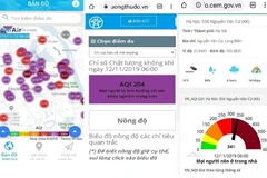 Theo ông Hoàng Dương Tùng, Chủ tịch Mạng lưới không khí sạch Việt Nam, đây là hiện tượng ô nhiễm không khí chưa từng thấy ở Hà Nội. (Ảnh chụp màn hình)