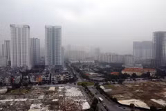Bầu không khí tại khu vực quận Cầu Giấy vào lúc 11 giờ ngày 4/10/2019. (Nguồn ảnh: TTXVN)