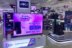 Nhiều hệ thống siêu thị điện máy áp dụng ưu đãi giảm giá sâu các sản phẩm gia dụng để tri ân phụ nữ nhân dịp 20/10. (Ảnh: Việt Anh/Vietnam+)