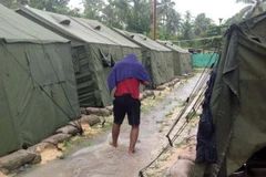 Các lán trại tại trung tâm giam giữ người tị nạn trên đảo Manus, Papua New Guinea ngày 18/2/2014. (Nguồn: AFP/TTXVN)