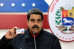 Tổng thống Venezuela Nicolas Maduro trong một cuộc họp tại Caracas ngày 15/10. (Nguồn: THX/TTXVN)