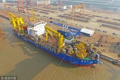 Chạy thử tàu nạo vét lớn nhất châu Á do Trung Quốc sản xuất