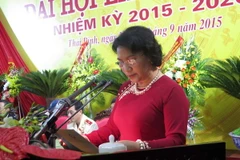 Phó Chủ tịch Quốc hội Nguyễn Thị Kim Ngân phát biểu chỉ đạo Đại hội. (Ảnh: Thu Hoài/TTXVN) 