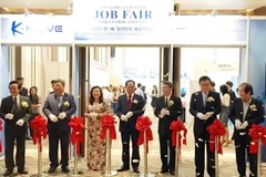 Lễ khai mạc ngày hội tuyển dụng nhân tài Hàn-Việt 2015. (Ảnh: Mỹ Phương/Vietnam+) 