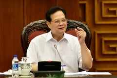 Thủ tướng Nguyễn Tấn Dũng phát biểu tại cuộc họp. (Nguồn: TTXVN) 