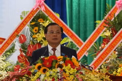 Bí thư Thành ủy Hà Nội Phạm Quang Nghị phát biểu chỉ đạo Đại hội Đảng bộ tỉnh Bình Phước. (Ảnh: Nguyễn Văn Việt/TTXVN) 