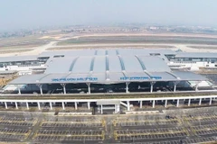 Nhà ga hành khách T2-Nội Bài nhìn từ trên cao. (Ảnh: Minh Sơn–Hoàng Long/Vietnam+)