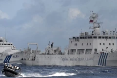Tàu hải giám Trung Quốc gần khu vực quần đảo tranh chấp Senkaku/Điếu Ngư trên Biển Hoa Đông ngày 1/7. (Nguồn: Kyodo/TTXVN)