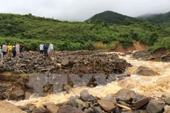 Hiện trường một khu vực sau khi bị lũ ống tràn qua. Ảnh minh họa. (Nguồn: TTXVN)