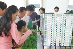 Giao dịch bất động sản Thành phố Hồ Chí Minh vẫn khá nhộn nhịp trong tháng Ngâu. (Ảnh: Trần Xuân Tình/Vietnam+)