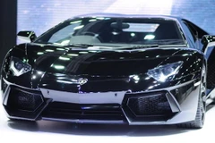 Lamborghini - một trong những thương hiệu xe hạng sang tại triển lãm. (Ảnh: Sơn Nam-Quang Thuận/Vietnam+)