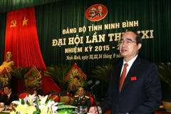 Chủ tịch Ủy ban Trung ương Mặt trận Tổ quốc Nguyễn Thiện Nhân phát biểu chỉ đạo Đại hội. (Ảnh: Nguyễn Dân/TTXVN)