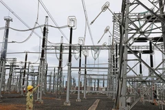 Vận hành lưới điện truyền tải tại trạm biến áp 500kV Đak Nông. (Ảnh: Ngọc Hà/TTXVN)