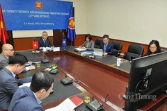 Đoàn Việt Nam do Thứ trưởng Bộ Công Thương Trần Quốc Khánh dẫn đầu cùng đại diện của các bộ, ngành liên quan và các đơn vị trong bộ tham dự hội nghị. (Nguồn: congthuong.vn)