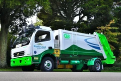 Một xe tải chở rác chạy bằng năng lượng sạch tại New Zealand. (Ảnh: EECA Business)