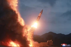 Vũ khí chiến thuật mới được Triều Tiên thử nghiệm ngày 10/8/2019. (Ảnh: THX/TTXVN)